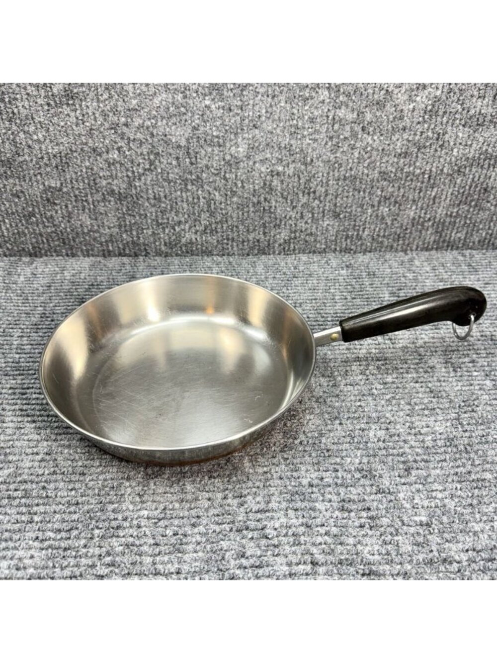Vintage Revere Ware 9" Skillet Copper Bottom Frying Pan 1801 Rome NY USA No Lid
